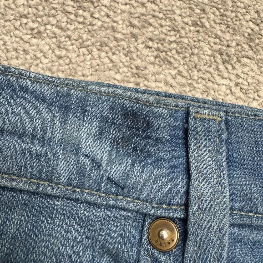 Paige Federal Hammonds Straight Slim Denim Jeans Men 34 Blue Medium Wash Stretch